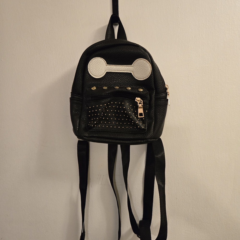 Small Stylish Black and White Backpack